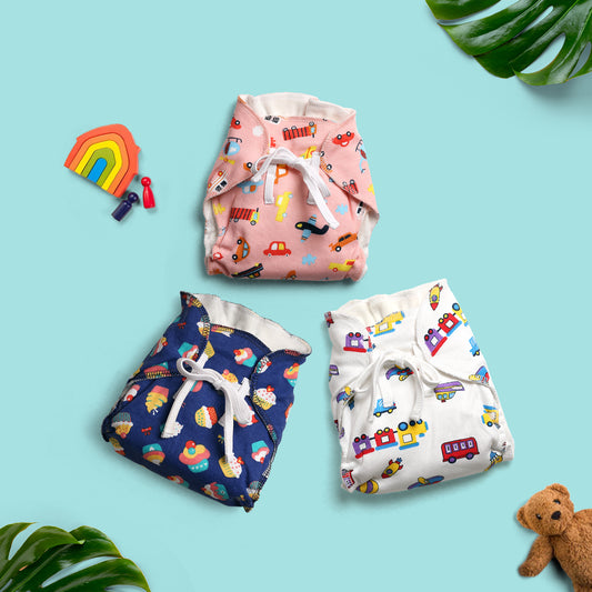 Safe Bottoms Padded Nappies (Mixed colours only)