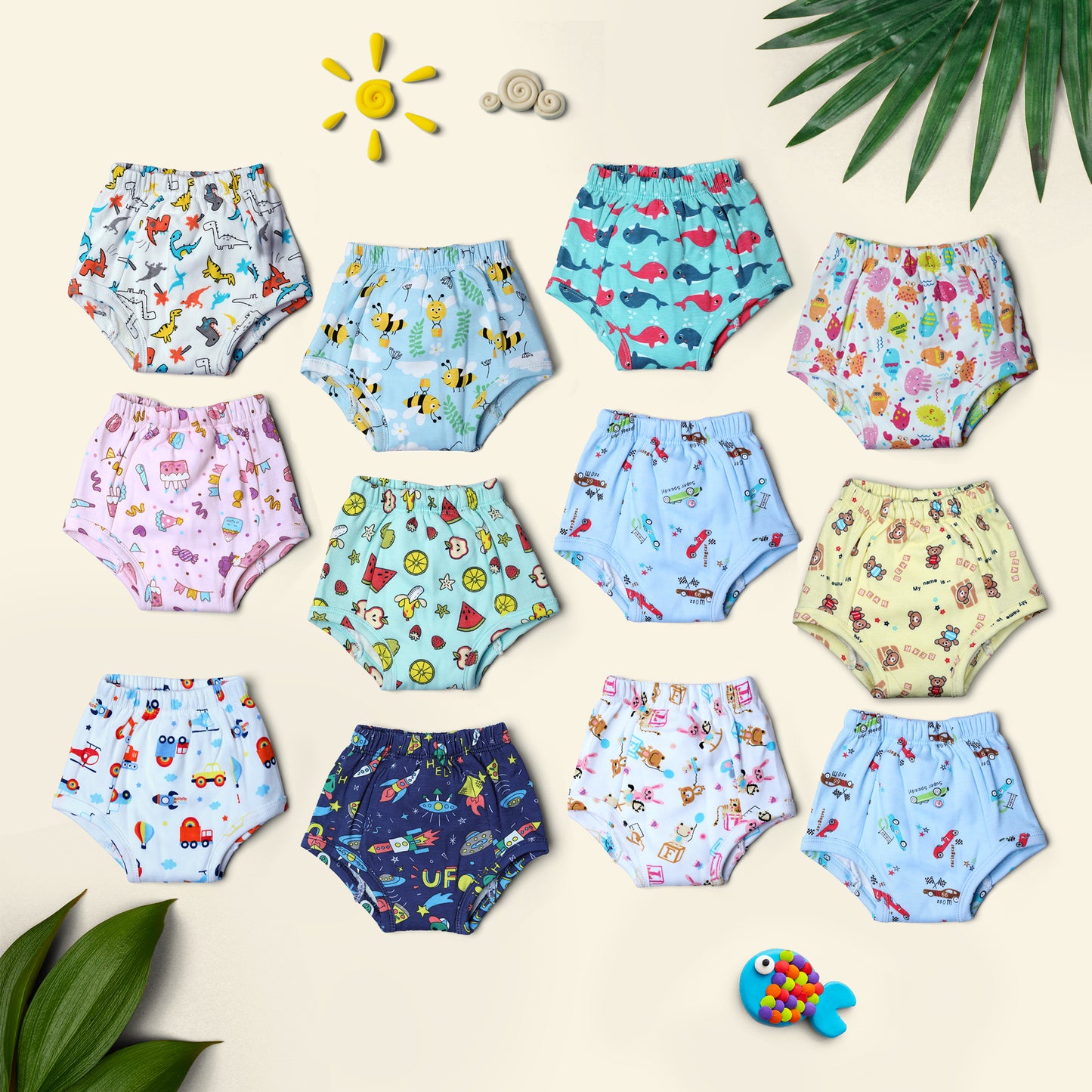 (Pack of 2) Padded Underwear (Mixed Colors Only)