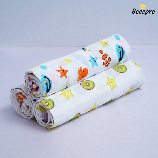 Organic Cotton Muslin Swaddle (Mixed Colours Only) Pack of 2