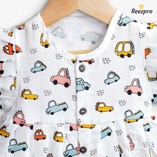 Organic Cotton Muslin Frock Little Racer