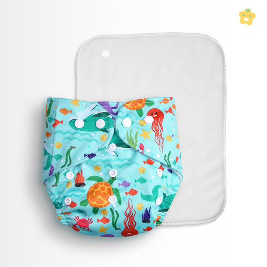 (Pack of 3) Reusuable cloth diapers (Mixed Colors Only)