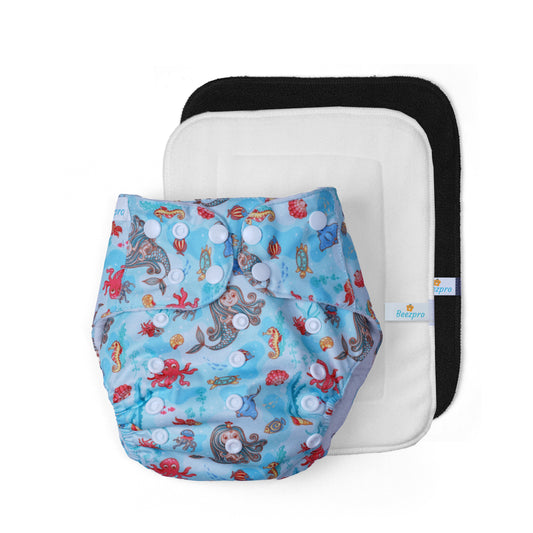 (Pack of 5) Reusuable cloth diapers (Mixed Colours Only)