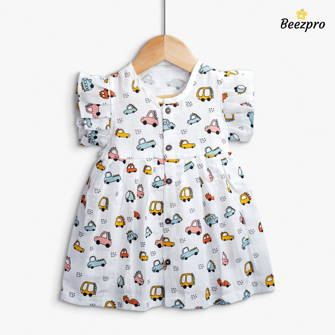 Organic Cotton Muslin Frock Little Racer