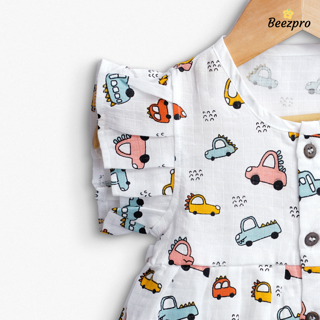 Organic Cotton Muslin Frock Little Racer