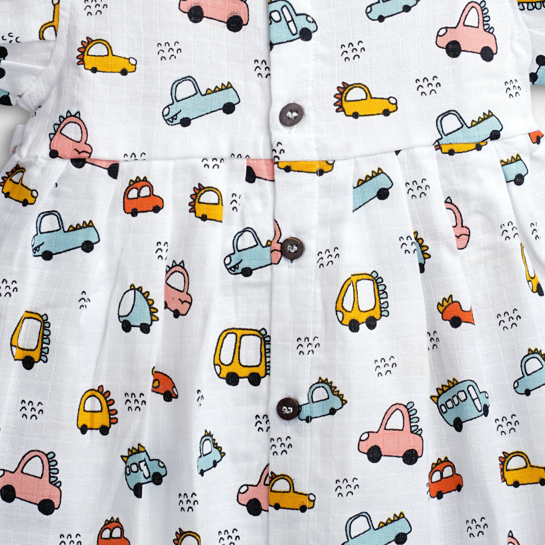 Organic Cotton Muslin Frock Little Racer