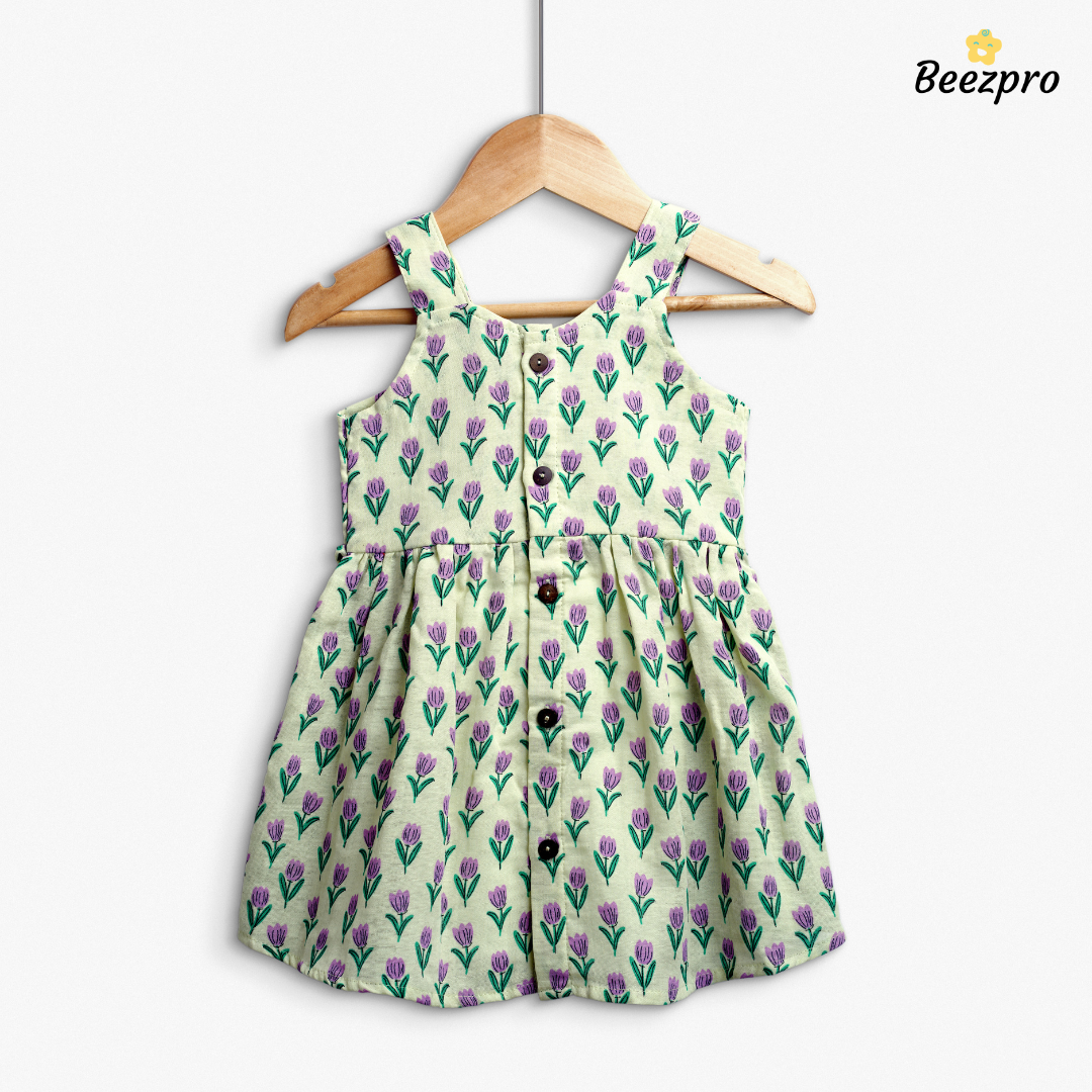 Organic Cotton Muslin Frock Tulip Meadow