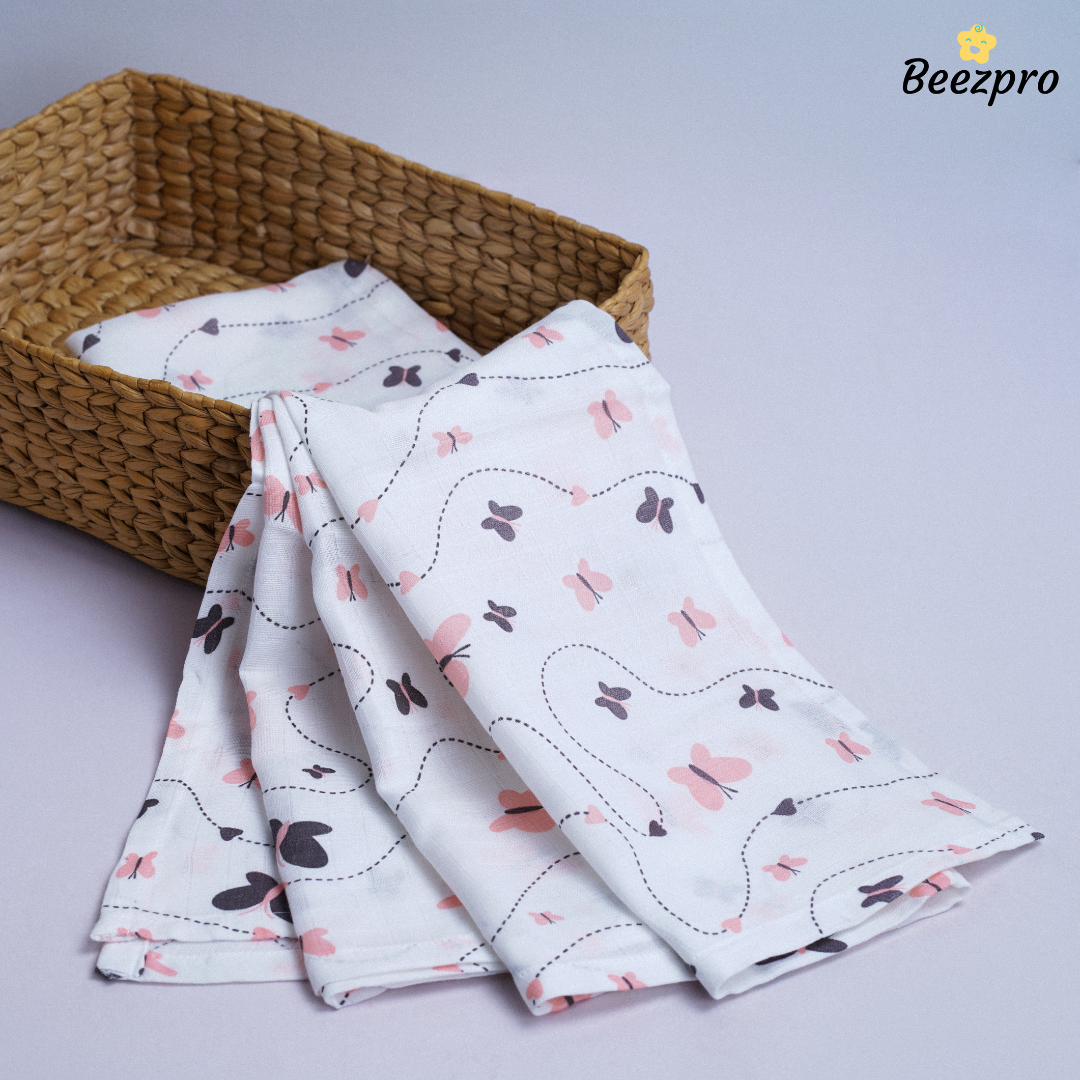 Organic Cotton Muslin Swaddle Butterfly Bliss