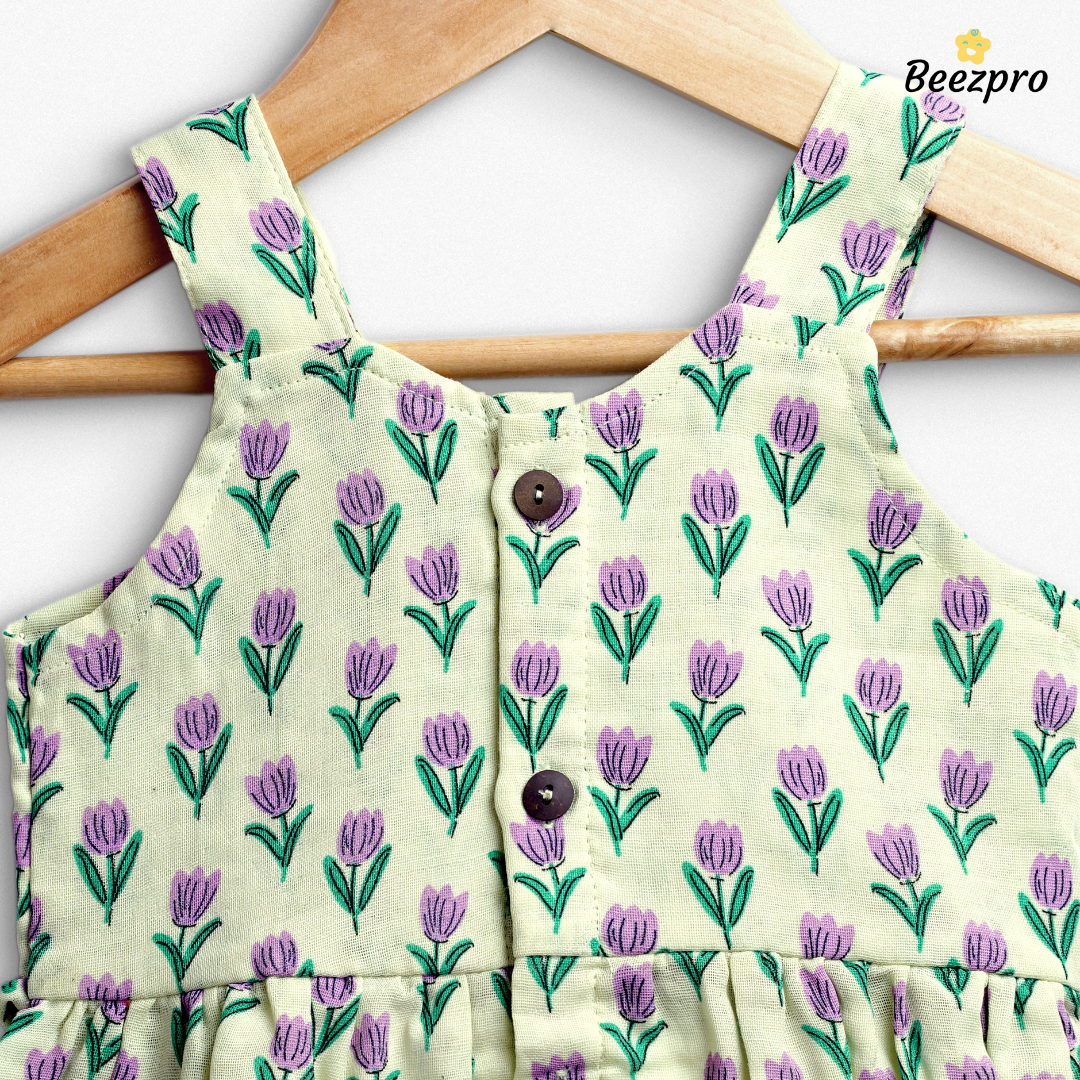 Organic Cotton Muslin Frock Tulip Meadow
