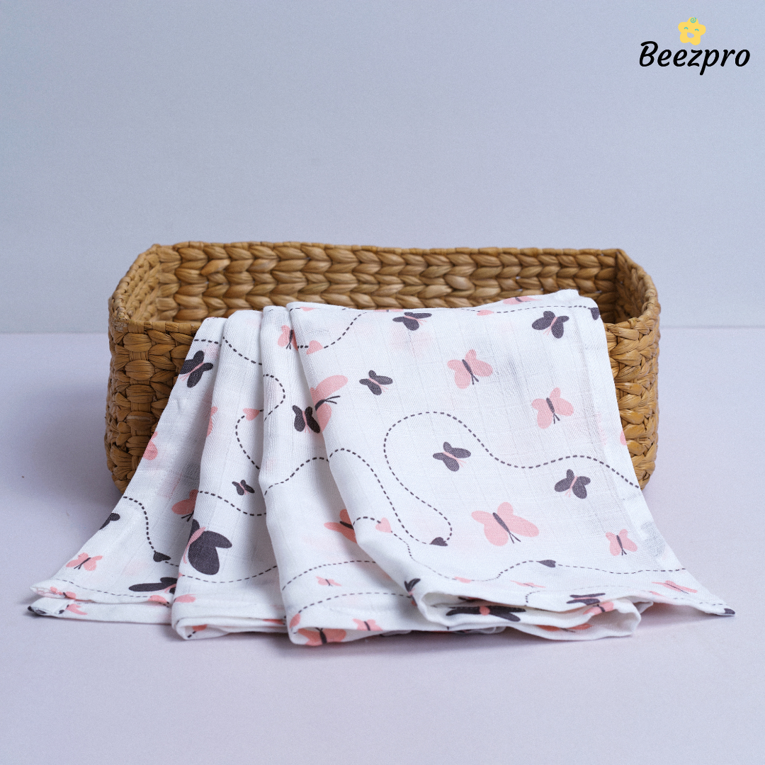 Organic Cotton Muslin Swaddle Butterfly Bliss