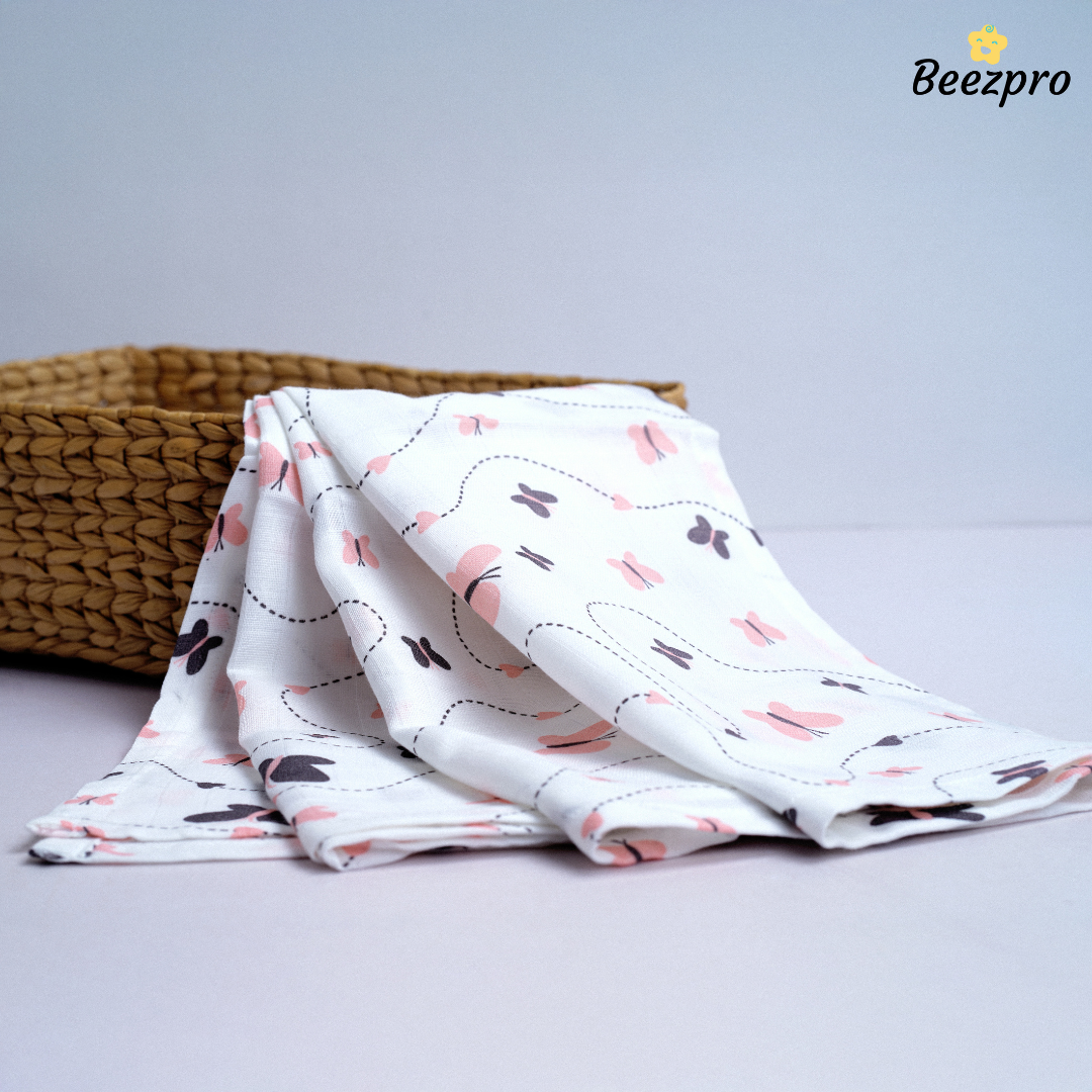 Organic Cotton Muslin Swaddle Butterfly Bliss