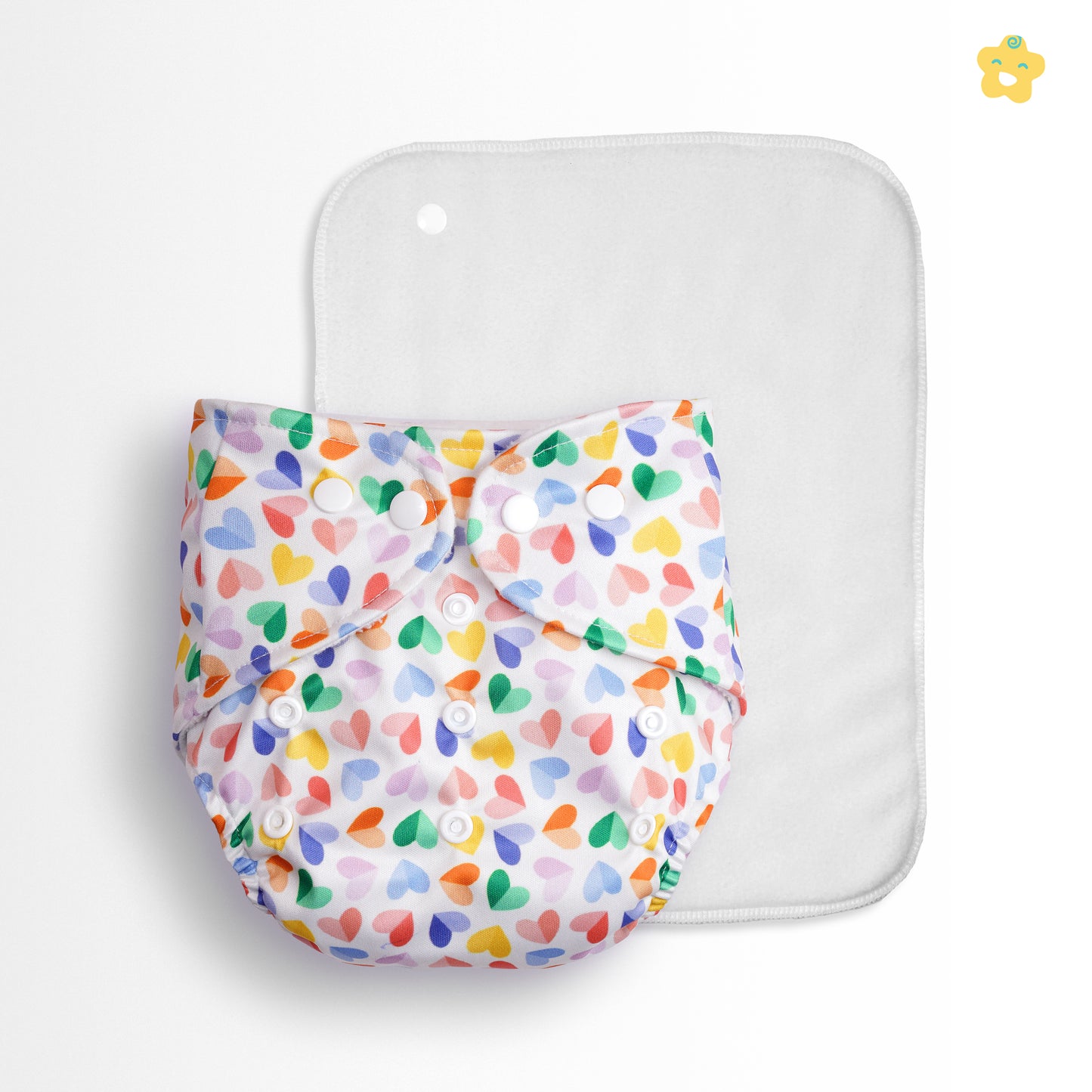 Safe Bottoms Reusuable Cloth Diaper (Hearts)