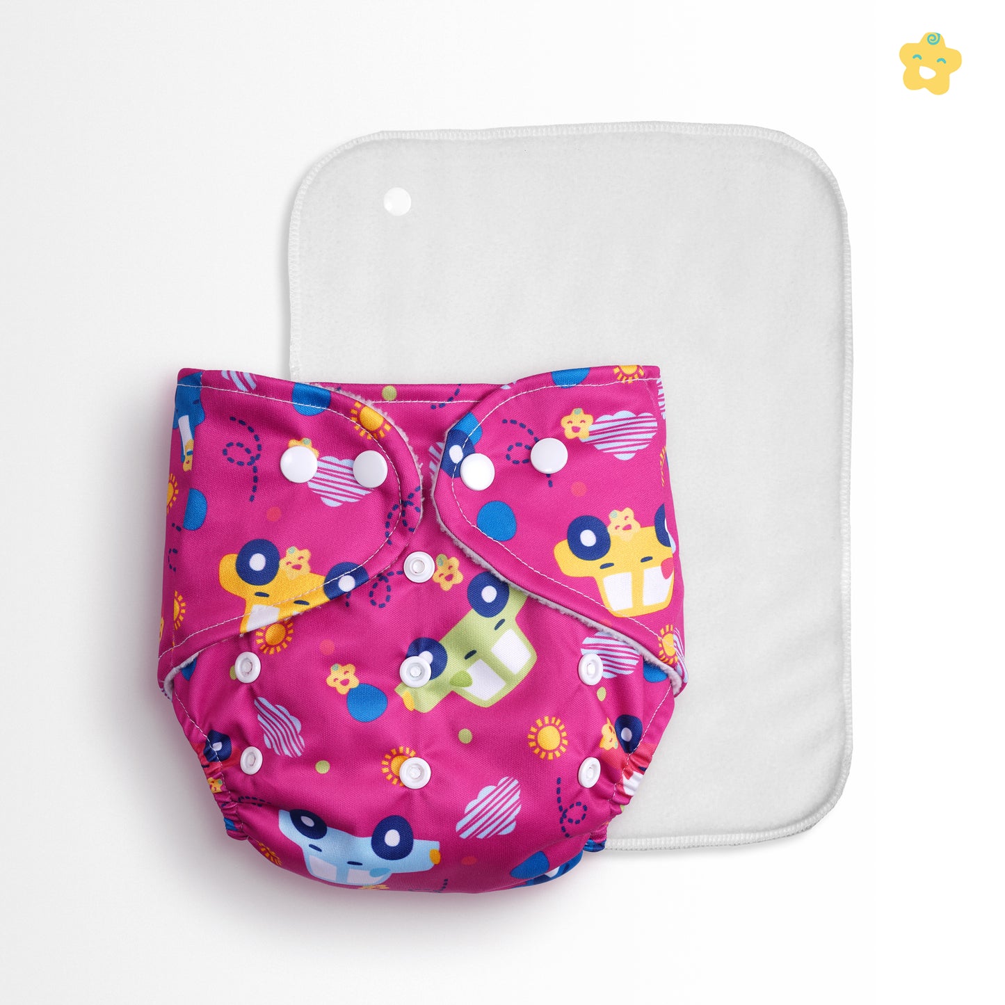 (Pack of 6) Reusuable cloth diapers (Mixed Colours Only)