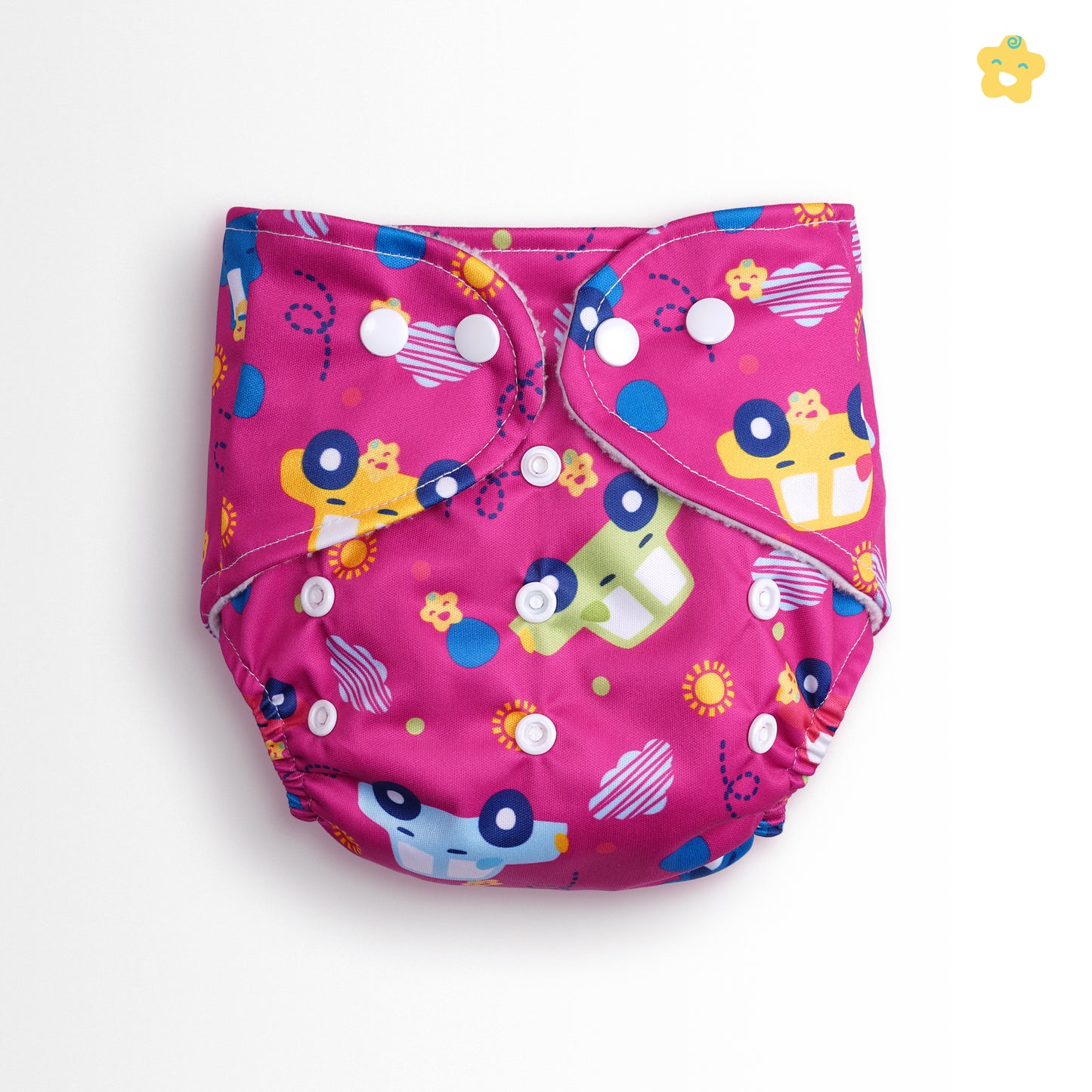 Safe Bottoms Reusuable Cloth Diaper (Pink Giggles)