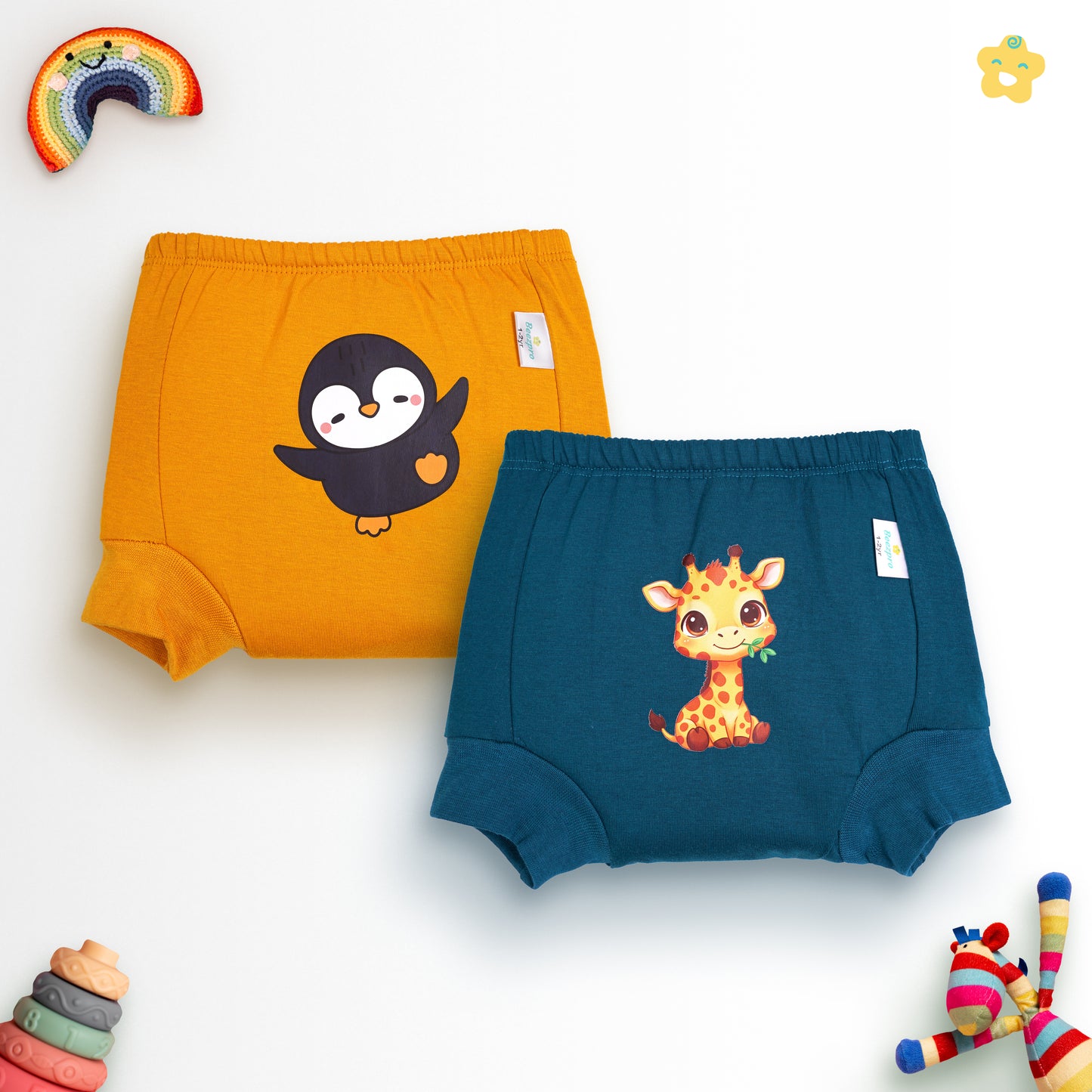 (Pack of 2) Beezpro Snug Fit Padded Underwear (Mixed Colors Only)