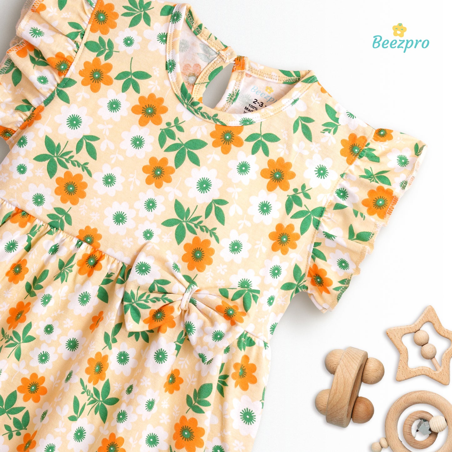 Pure Cotton Frock - Sunshine Daisy