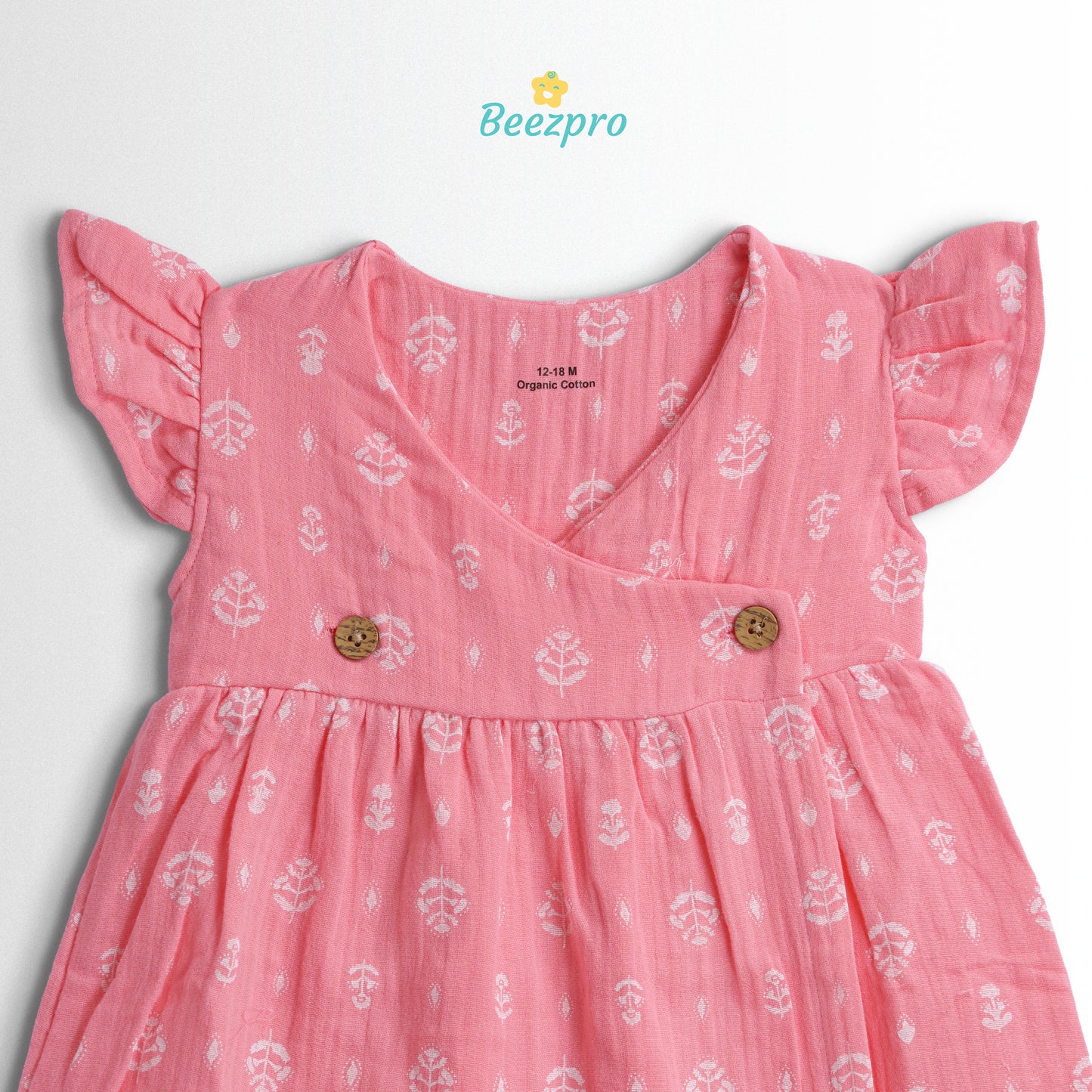 Organic Cotton Muslin Frock – Pink Blush Dreams