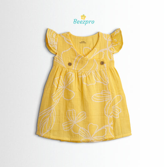 Organic Cotton Muslin Frock – Sunshine Meadows