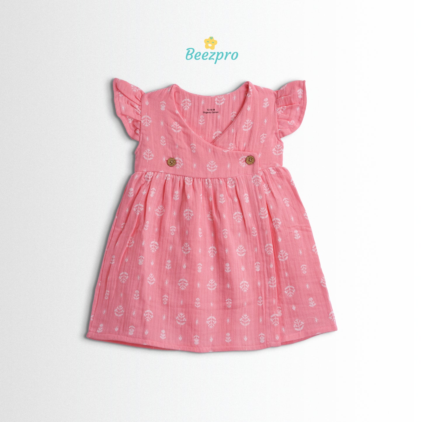 Organic Cotton Muslin Frock – Pink Blush Dreams