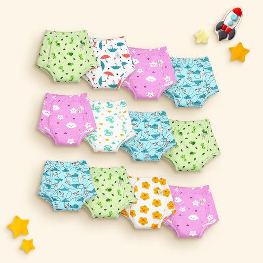 (Pack of 12) Padded Underwear (Mixed Colors Only)