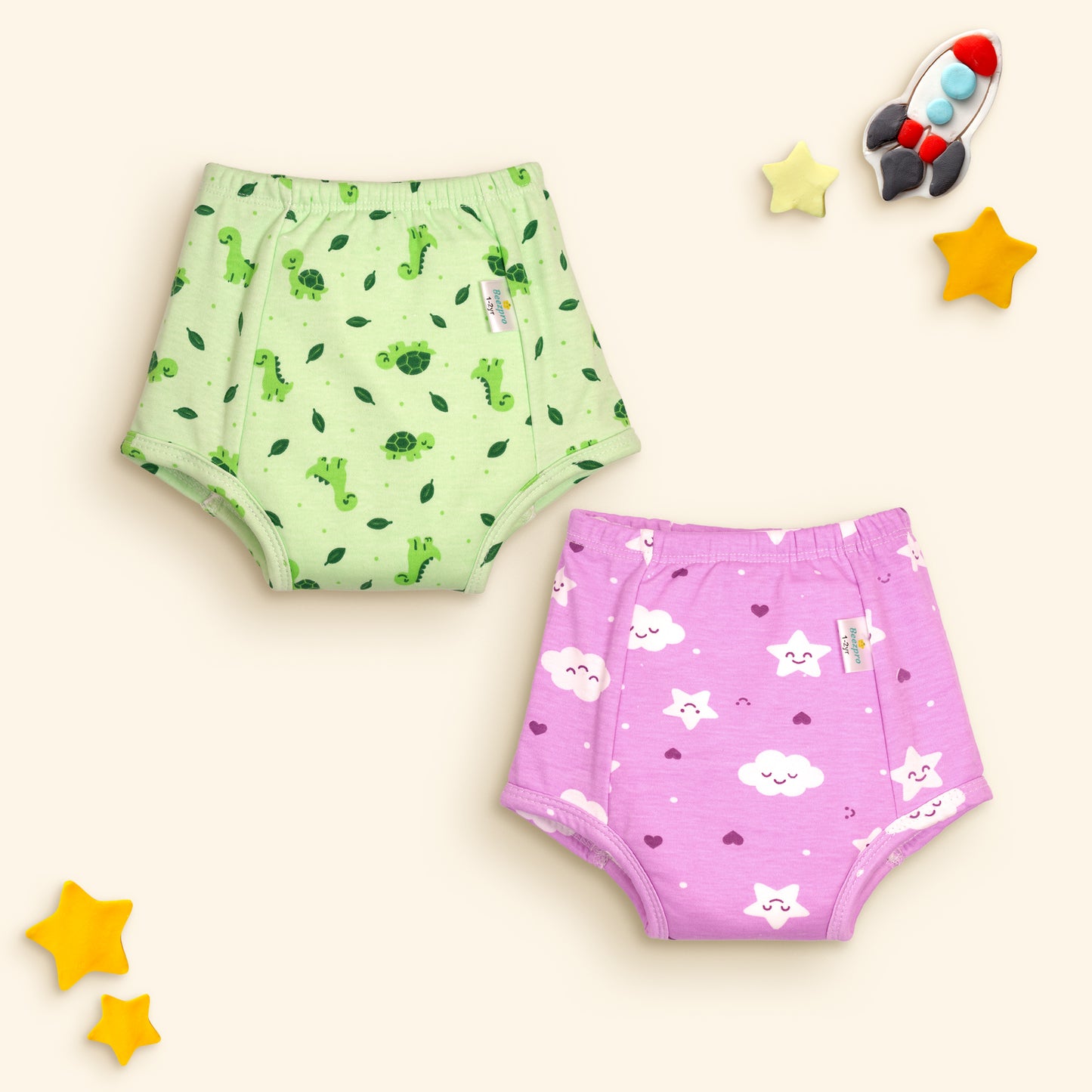 (Pack of 2) Padded Underwear (Mixed Colors Only)