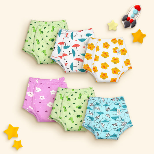 (Pack of 6) Padded Underwear (Mixed Colors Only)