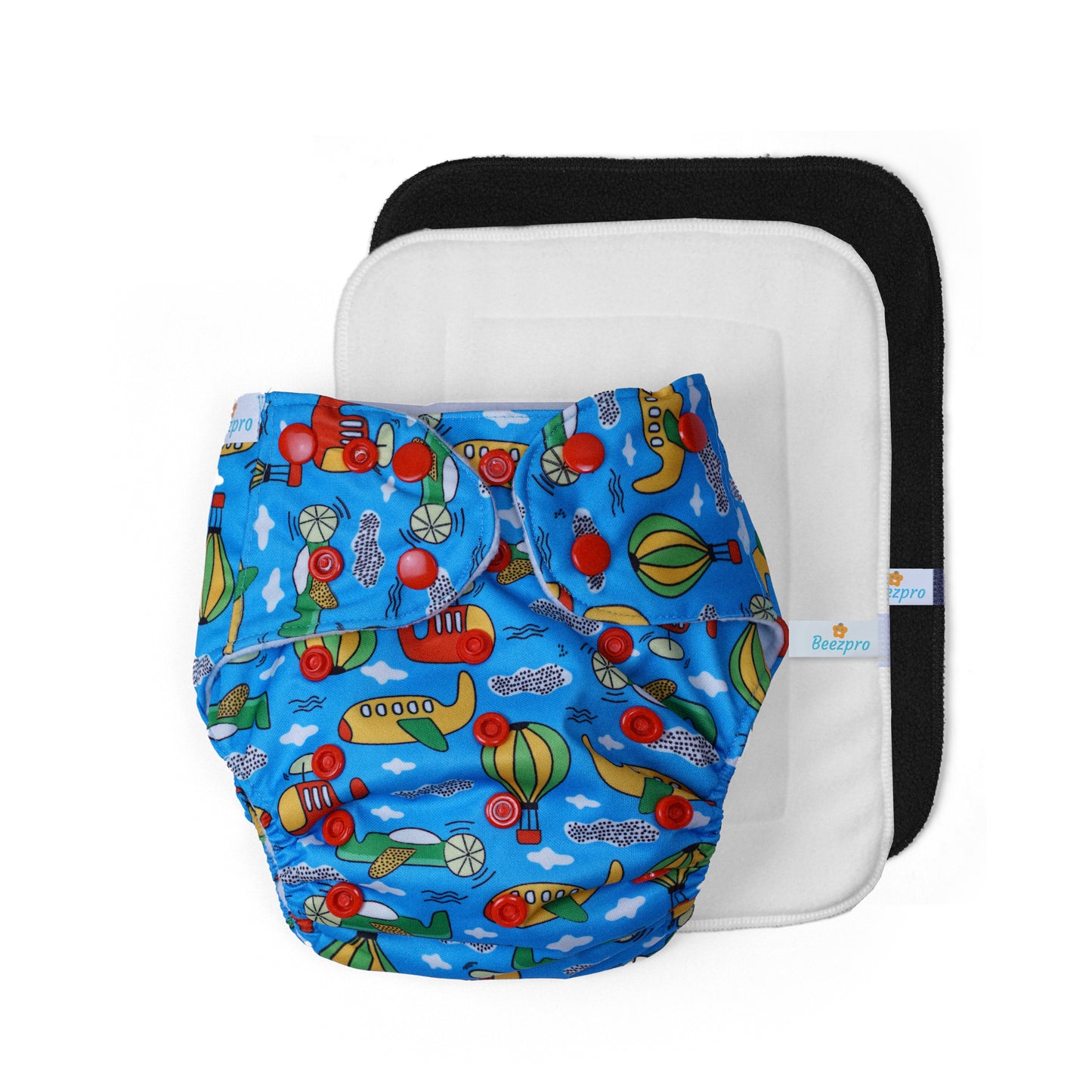 (Pack of 3) Reusuable cloth diapers (Mixed Colors Only)