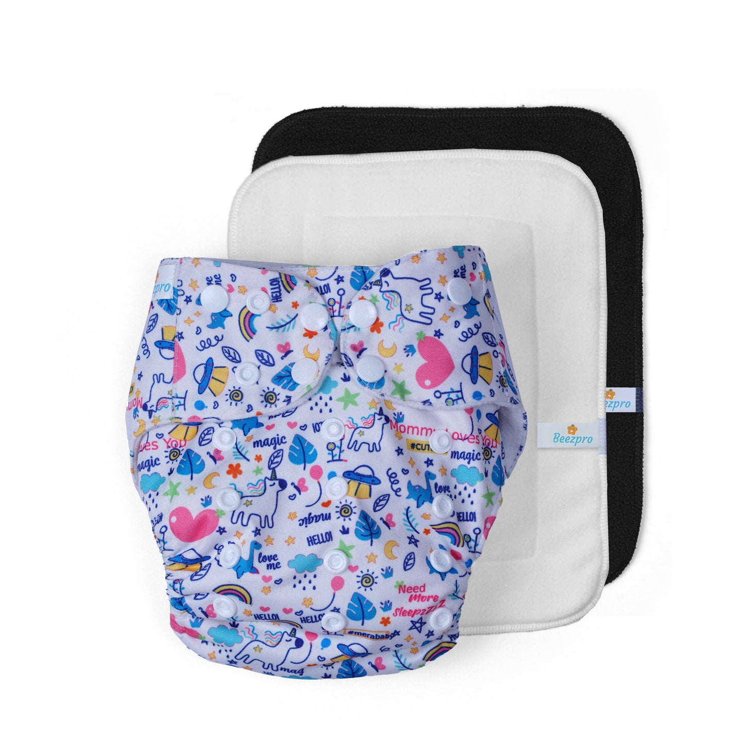 (Pack of 7) Reusuable cloth diapers