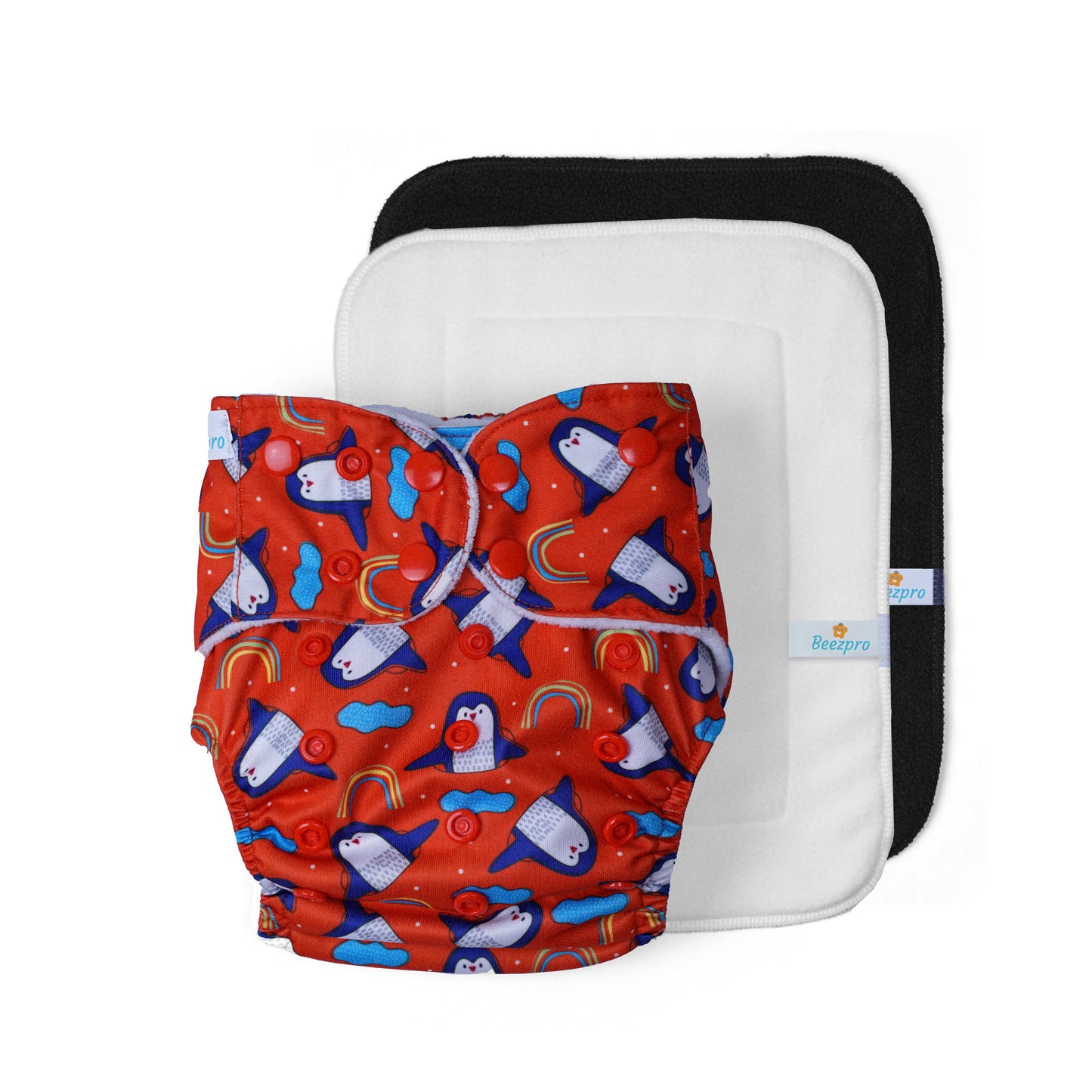 (Pack of 3) Reusuable cloth diapers (Mixed Colors Only)