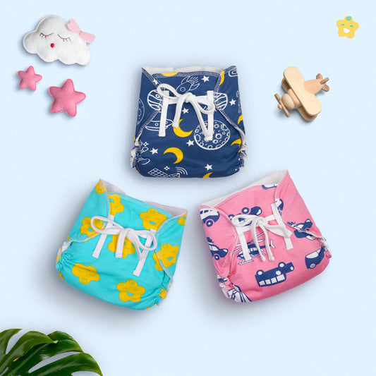 Safe Bottoms Padded Nappies (Mixed colours only)