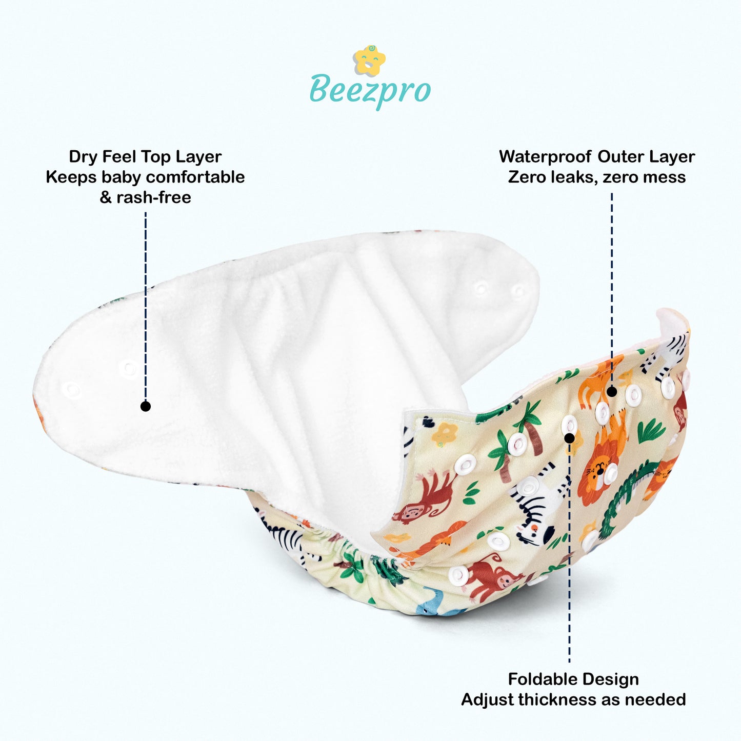 Safe Bottoms Reusuable Cloth Diaper (Autumn Leaf Bliss)