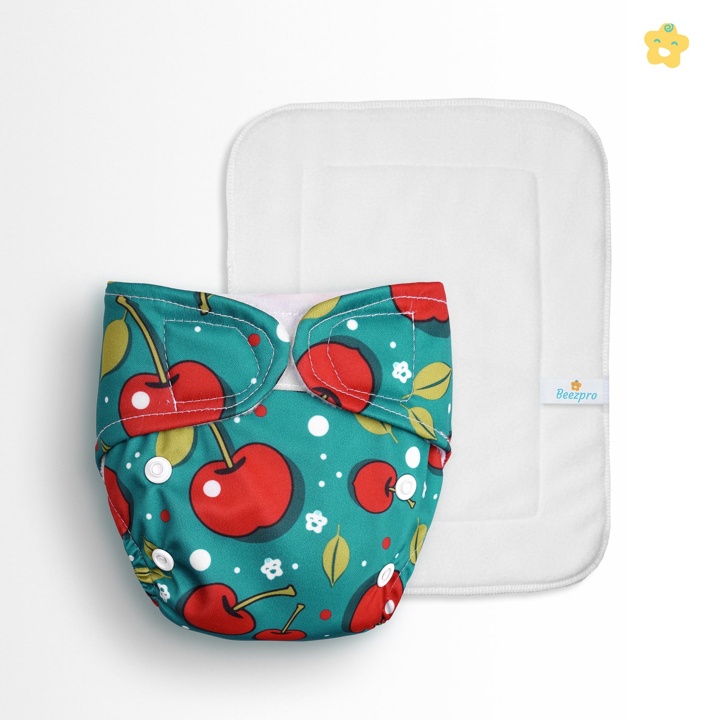 Safe Bottoms Reusuable Cloth Diaper (Cherry Meadow Delight)