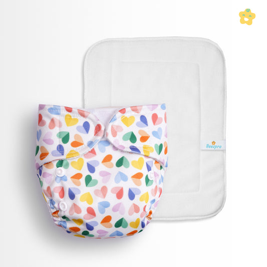 (Pack of 5) New Born Reusuable Cloth Diaper (Mixed Colors Only)