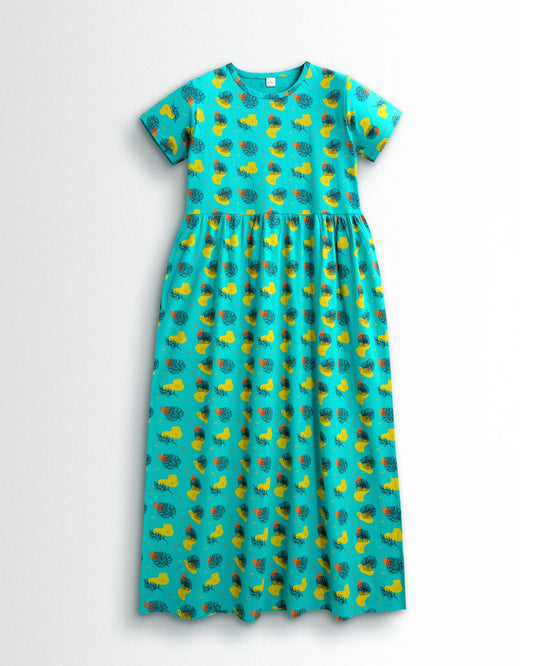 Aqua Tropical Non-Feeding  Dress | Soft Cotton Wear